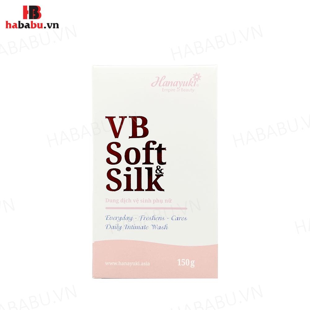 Dung dịch vệ sinh phụ nữ Hanayuki VB Soft Silk hồng 150gr chính hãng