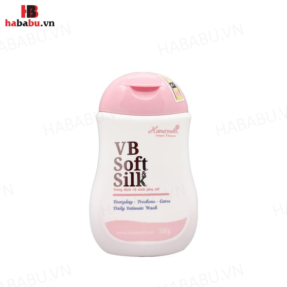 Dung dịch vệ sinh phụ nữ Hanayuki VB Soft Silk hồng 150gr chính hãng