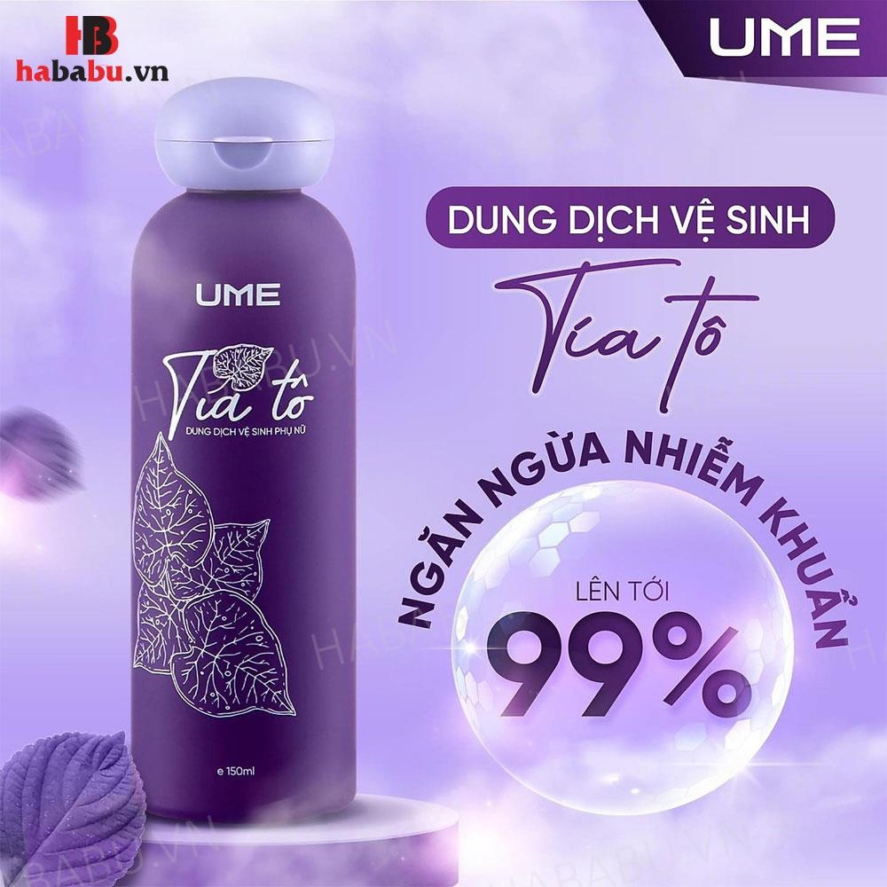 Dung dịch vệ sinh phụ nữ Ume Tía Tô 150ml chính hãng