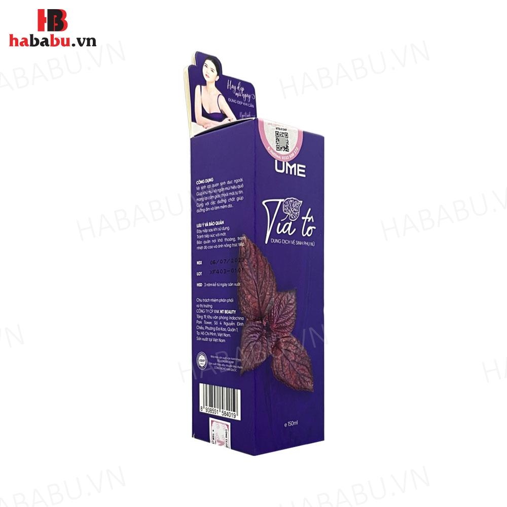 Dung dịch vệ sinh phụ nữ Ume Tía Tô 150ml chính hãng