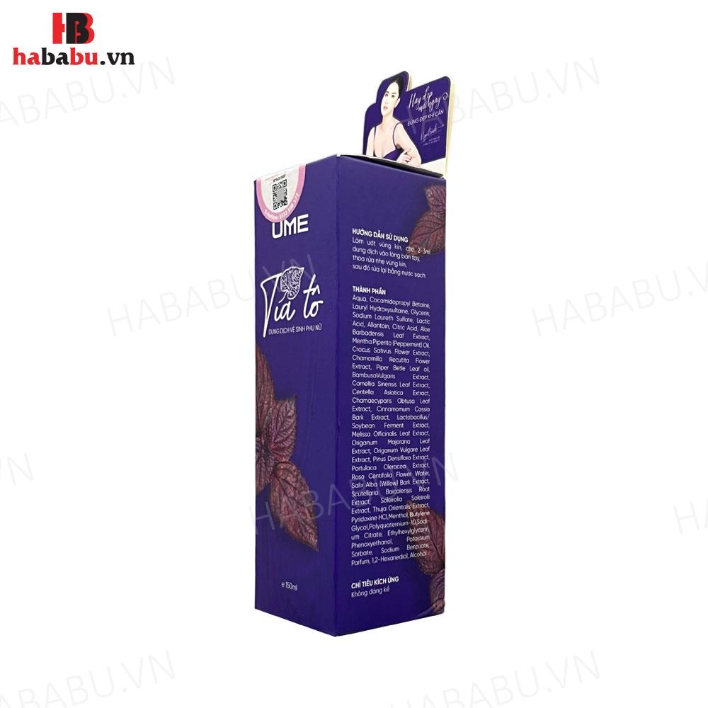 Dung dịch vệ sinh phụ nữ Ume Tía Tô 150ml chính hãng