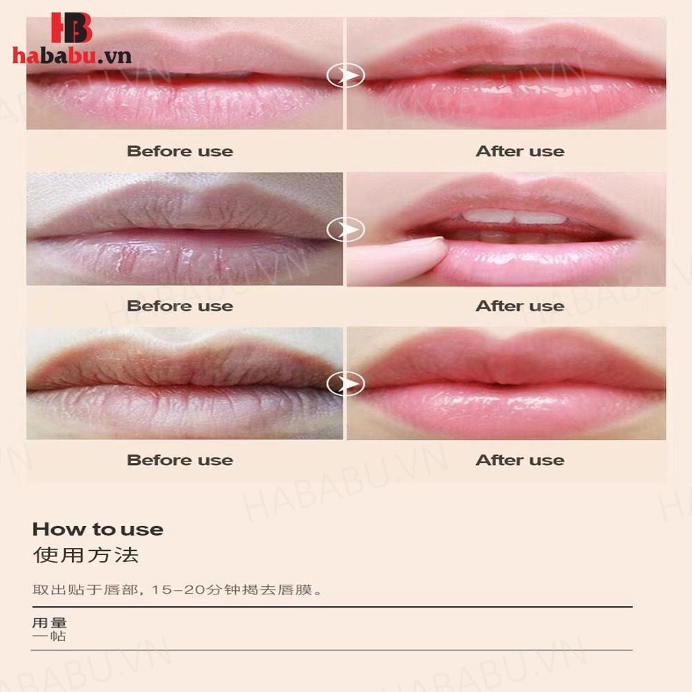 Mặt nạ dưỡng môi Hiisees Rose Moisturizing 20 miếng 60gr chính hãng