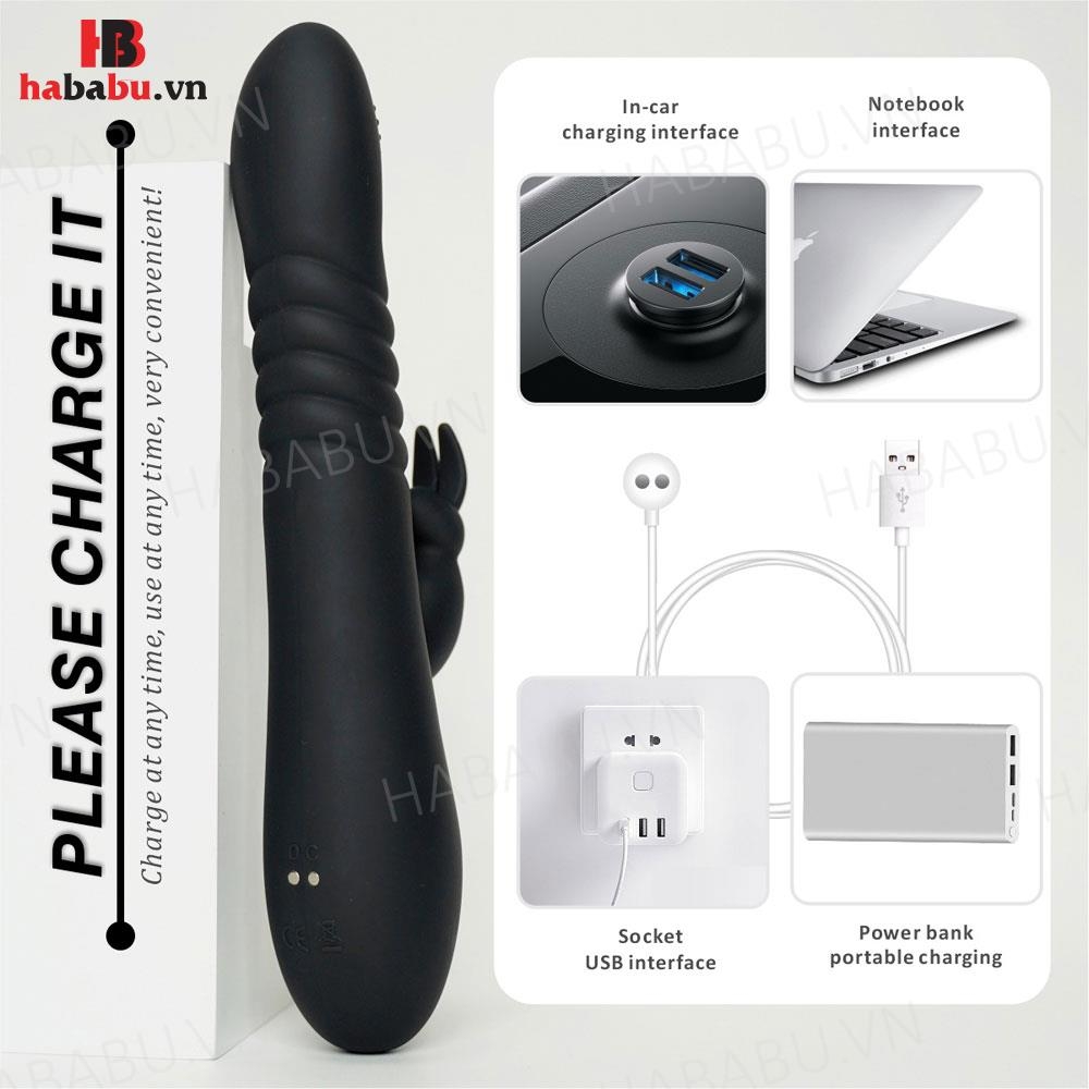 Dương vật giả Boqi Rabbit BQ587 đa năng chính hãng