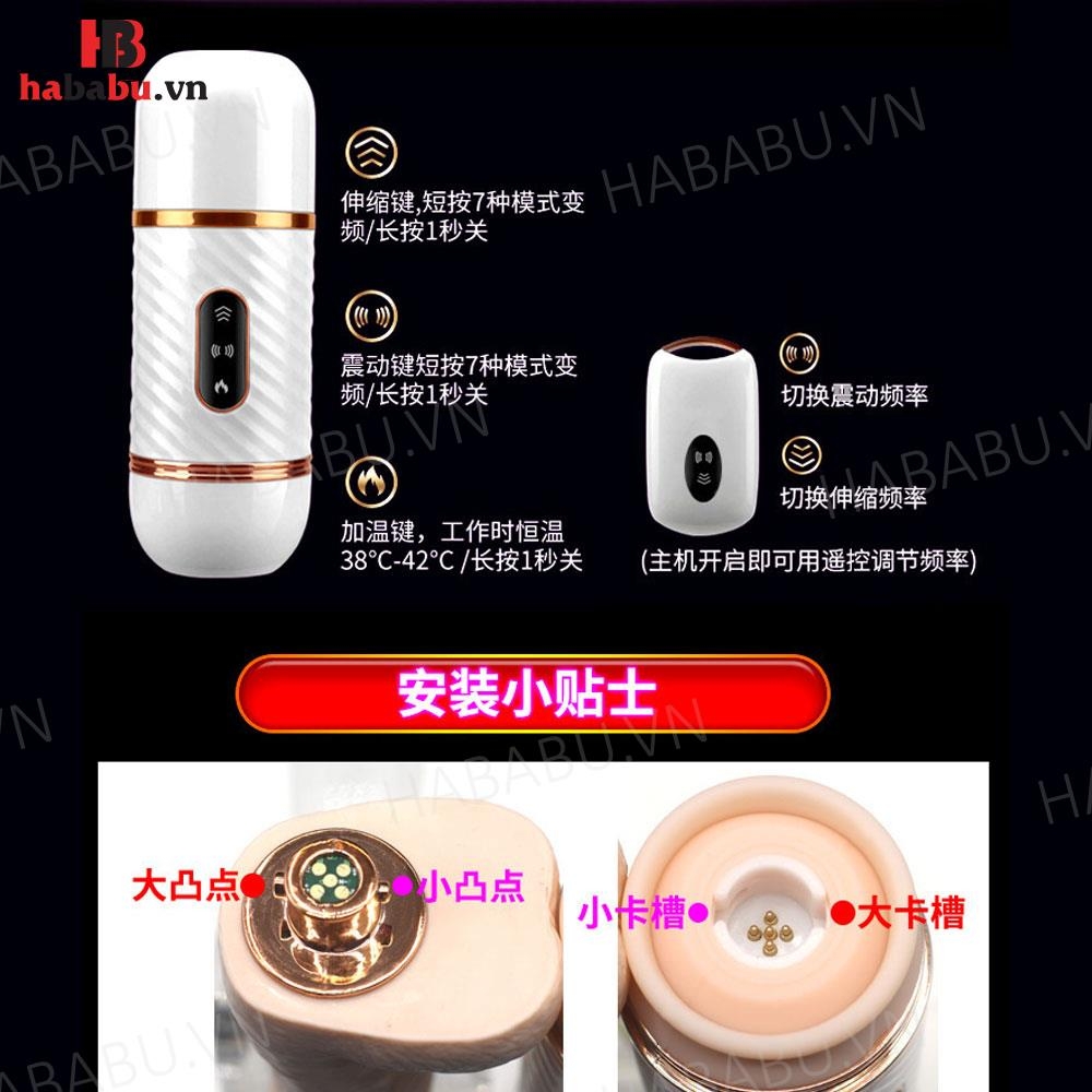 Dương vật giả hít tường Dibe Cyclone Fire remote đa năng chính hãng
