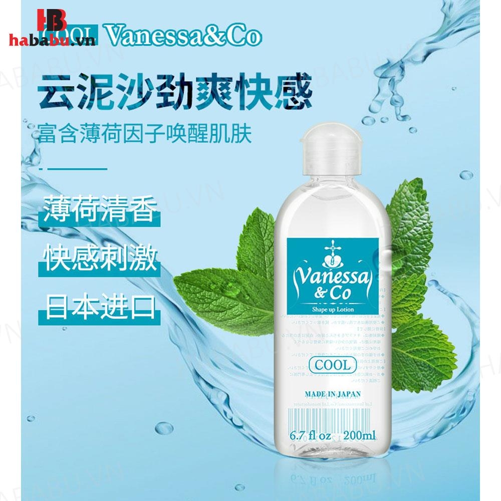 Gel bôi trơn Vanessa & Co Cold tinh chất bạc hà 200ml chính hãng