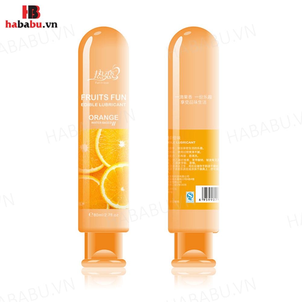 Gel bôi trơn Fruits Fun Orange chai 80ml chính hãng