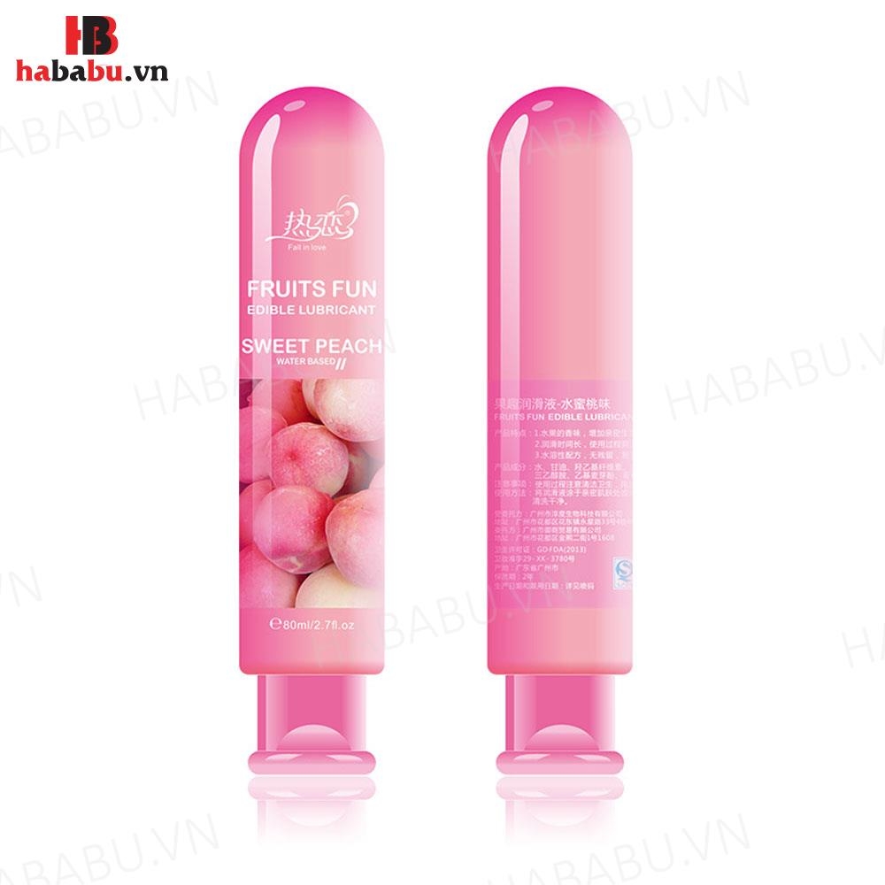 Gel bôi trơn Fruits Fun Sweet Peach chai 80ml chính hãng