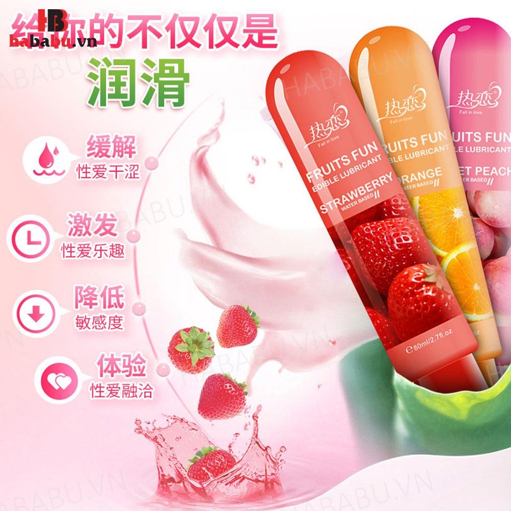 Gel bôi trơn Fruits Fun Sweet Peach chai 80ml chính hãng