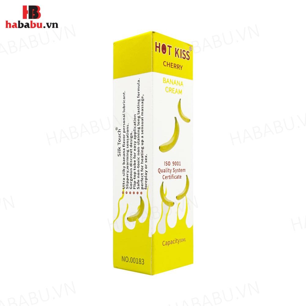 Gel bôi trơn hương chuối Hot Kiss Banana chai 30ml chính hãng