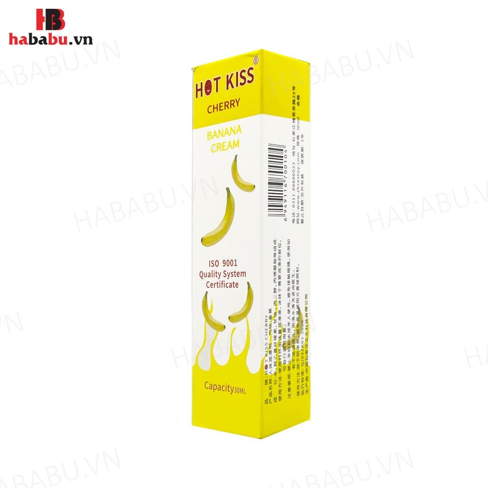 Gel bôi trơn hương chuối Hot Kiss Banana chai 30ml chính hãng