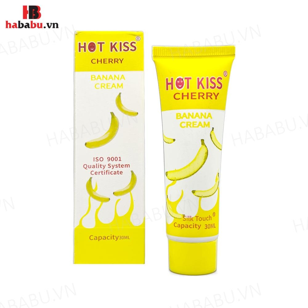 Gel bôi trơn hương chuối Hot Kiss Banana chai 30ml chính hãng