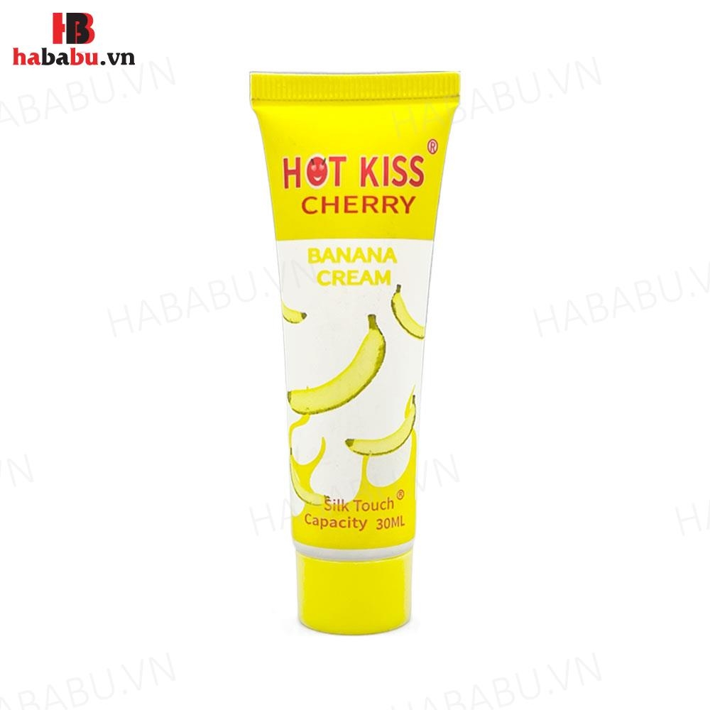 Gel bôi trơn hương chuối Hot Kiss Banana chai 30ml chính hãng