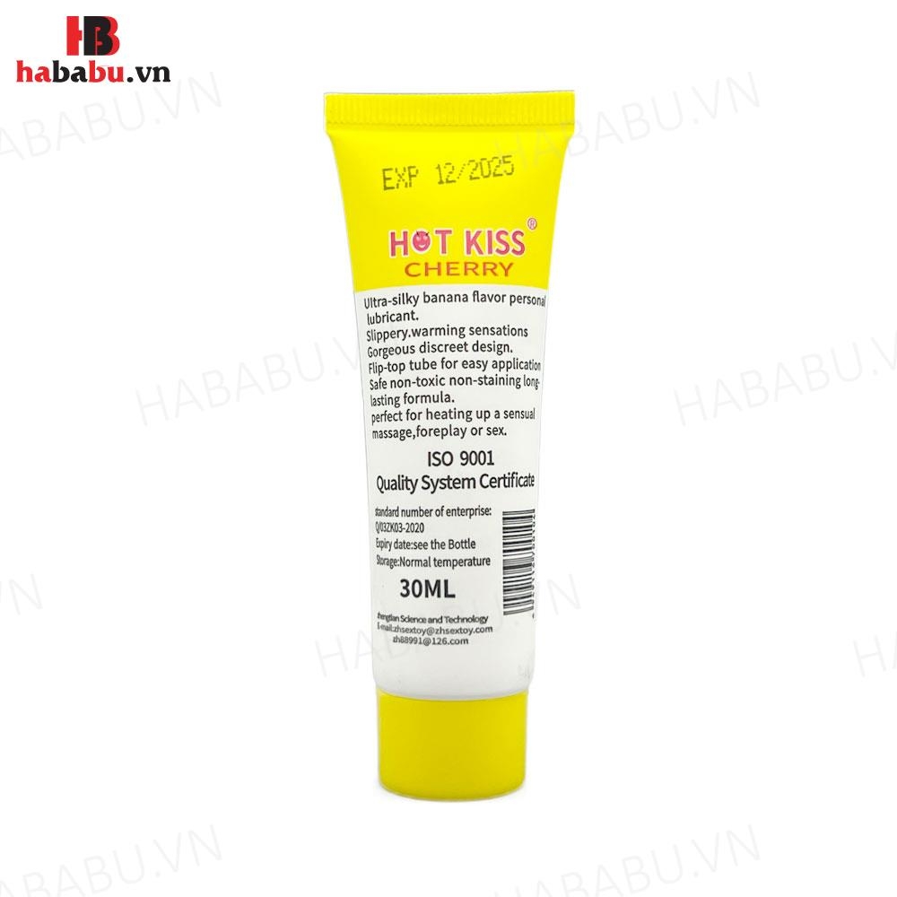 Gel bôi trơn hương chuối Hot Kiss Banana chai 30ml chính hãng