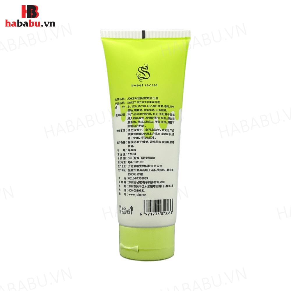 Gel bôi trơn Olo Sweet Secret Fruit Flavour hương táo 120ml chính hãng