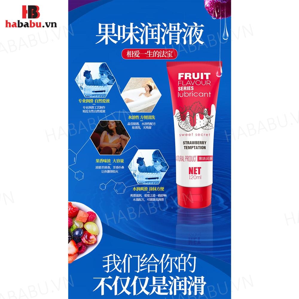 Gel bôi trơn Olo Sweet Secret Fruit Flavour hương dâu 120ml chính hãng