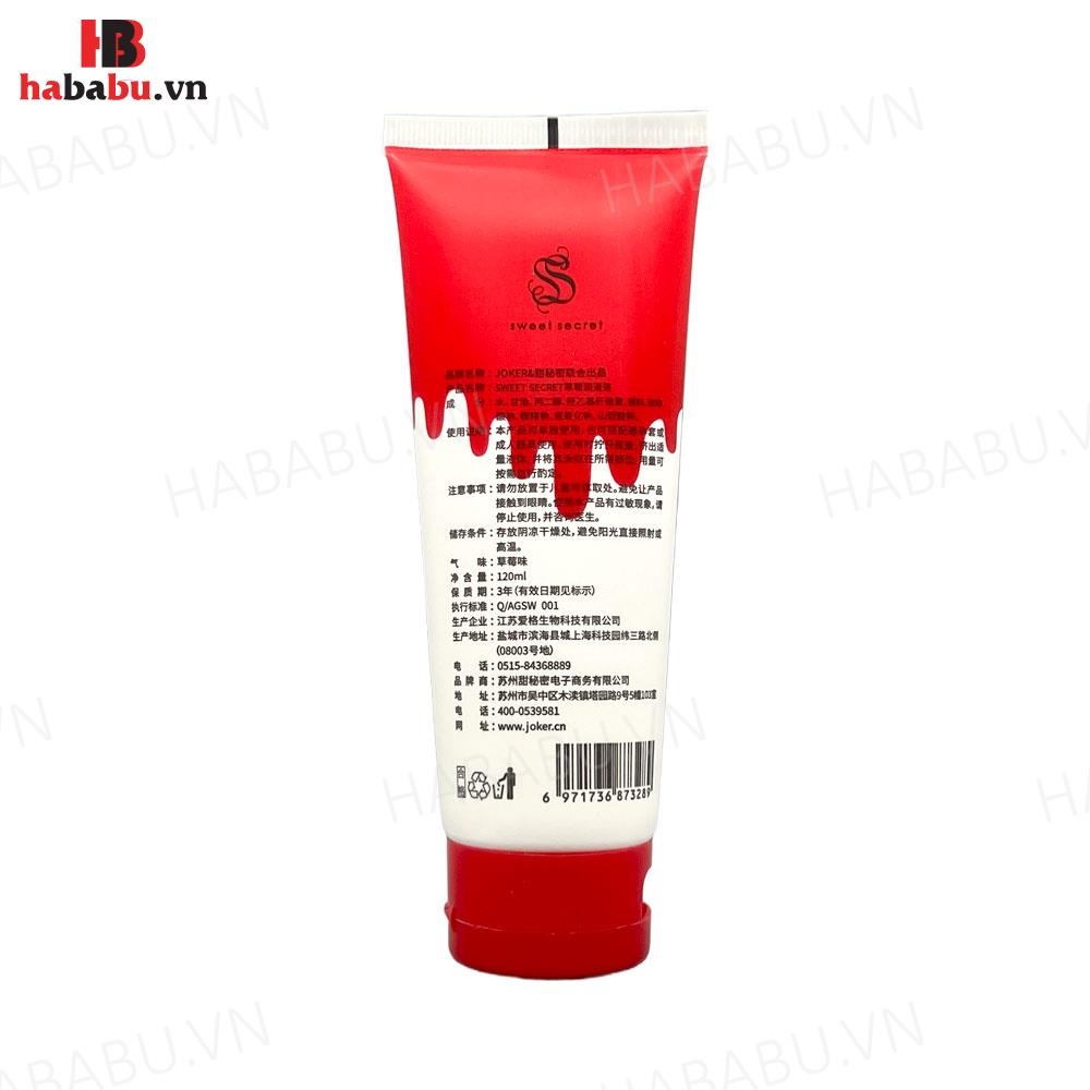 Gel bôi trơn Olo Sweet Secret Fruit Flavour hương dâu 120ml chính hãng
