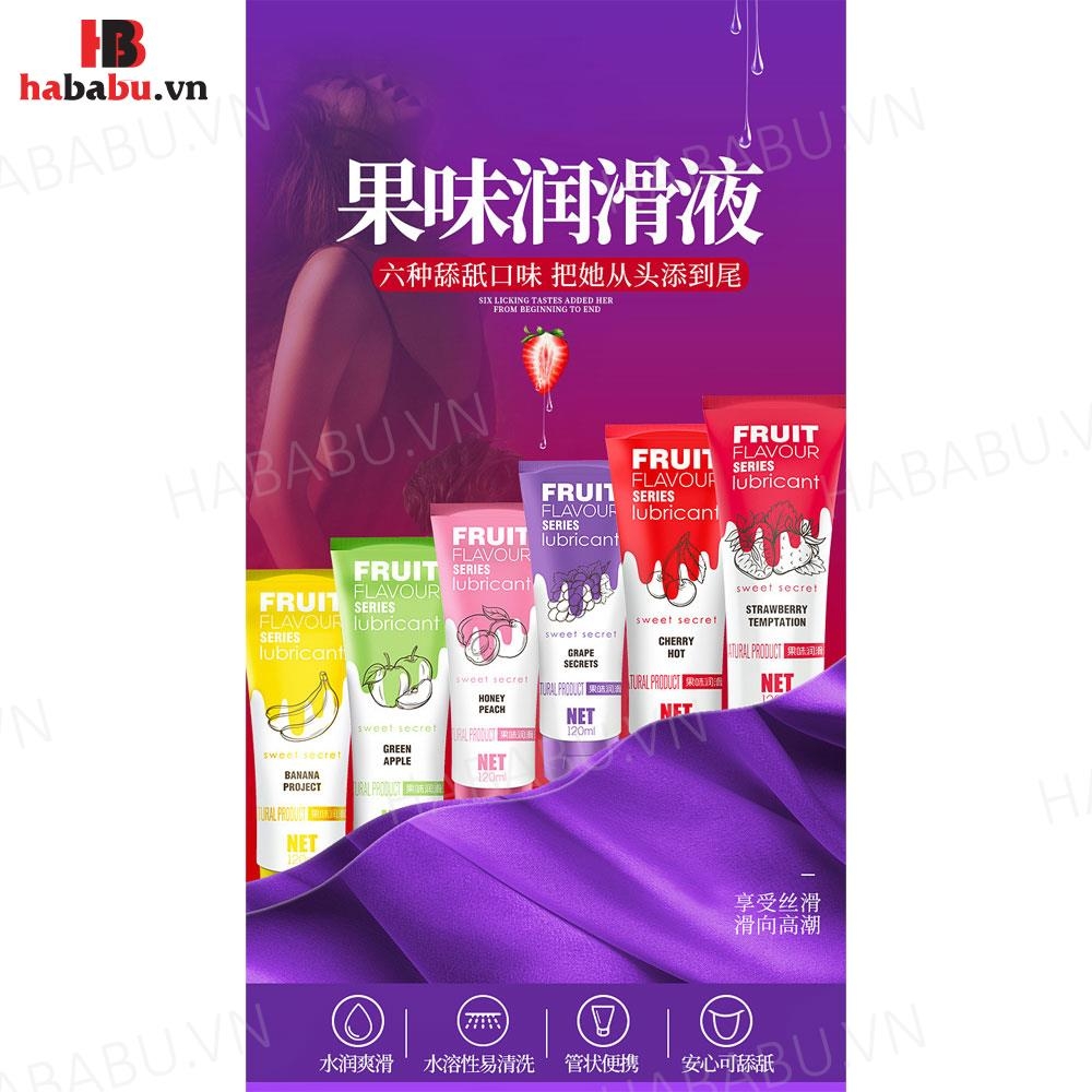 Gel bôi trơn Olo Sweet Secret Fruit Flavour hương dâu 120ml chính hãng