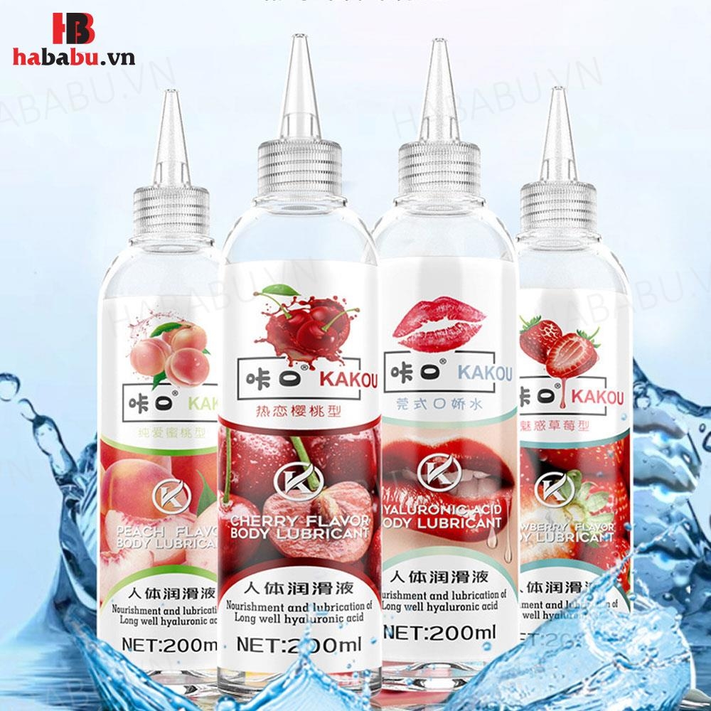 Gel bôi trơn gốc nước Kakou hương Đào 200ml chính hãng