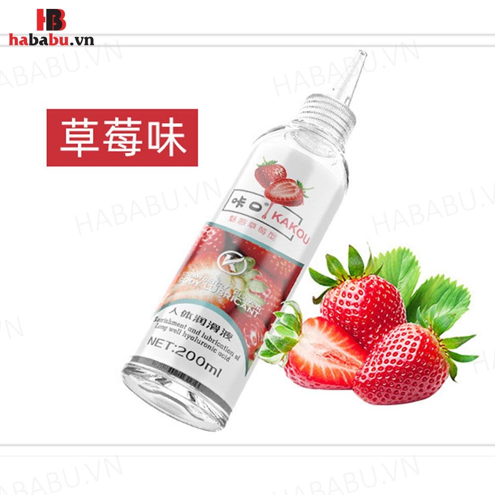 Gel bôi trơn gốc nước Kakou hương Dâu ngọt ngào 200ml chính hãng
