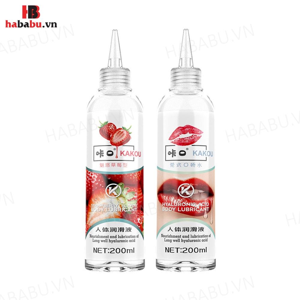 Gel bôi trơn gốc nước Kakou hương Dâu ngọt ngào 200ml chính hãng