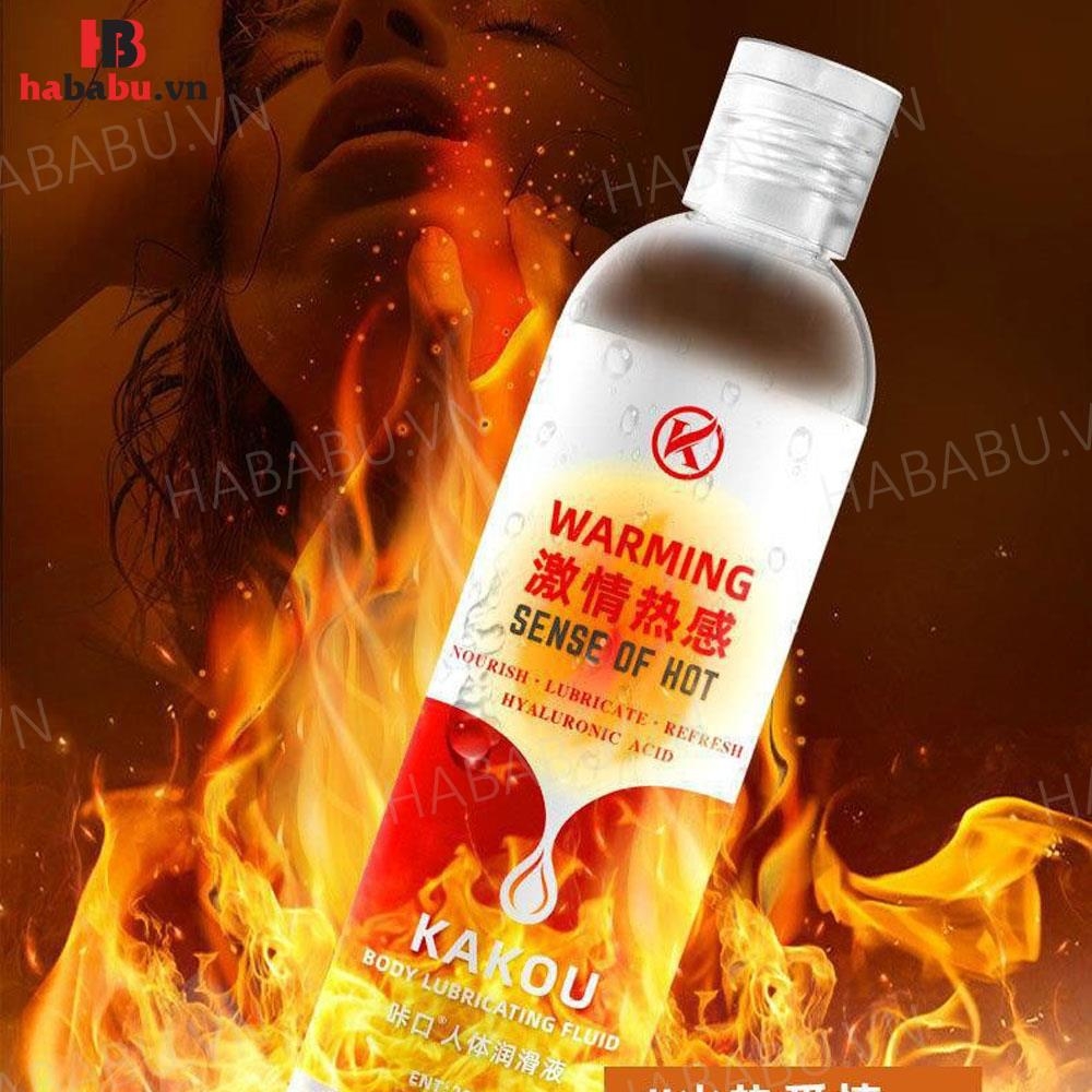 Gel bôi trơn gốc nước Kakou Warming 200ml tăng khoái cảm chính hãng