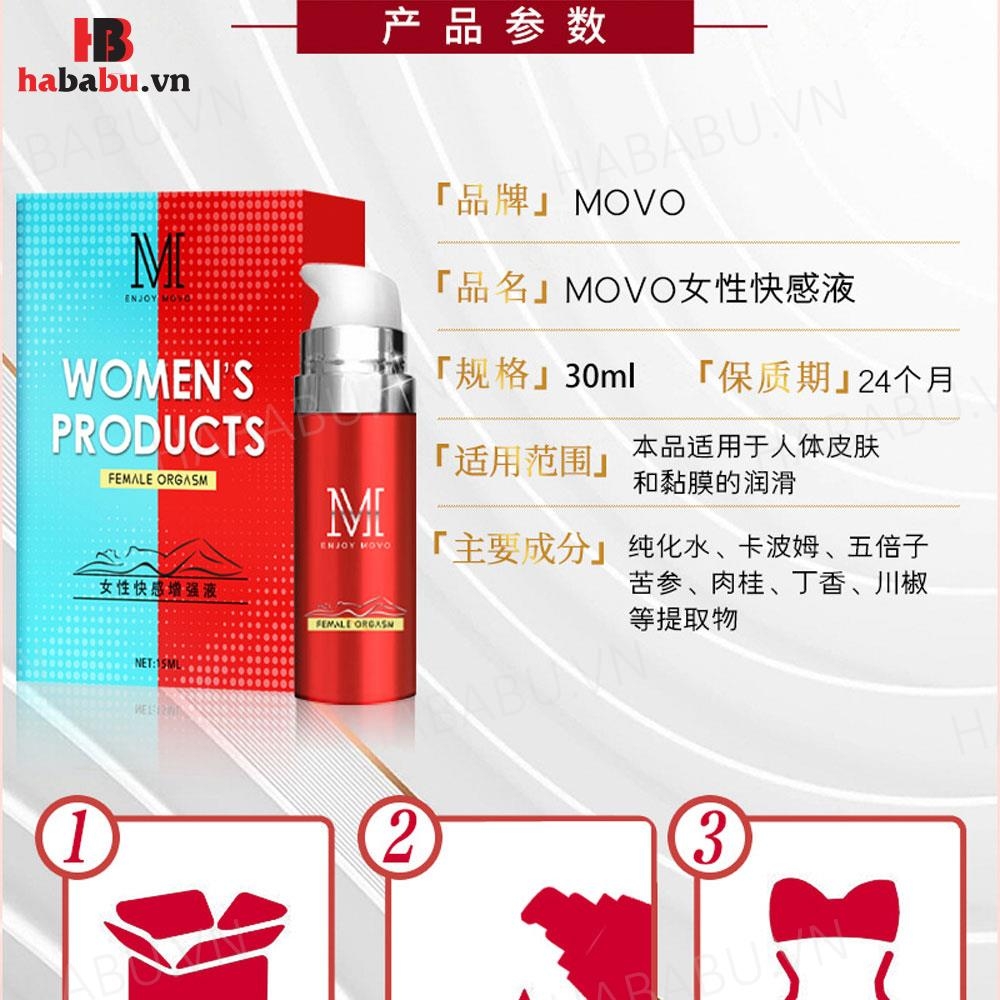 Gel bôi trơn Movo Female Orgasm 15ml tăng khoái cảm cho nữ chính hãng