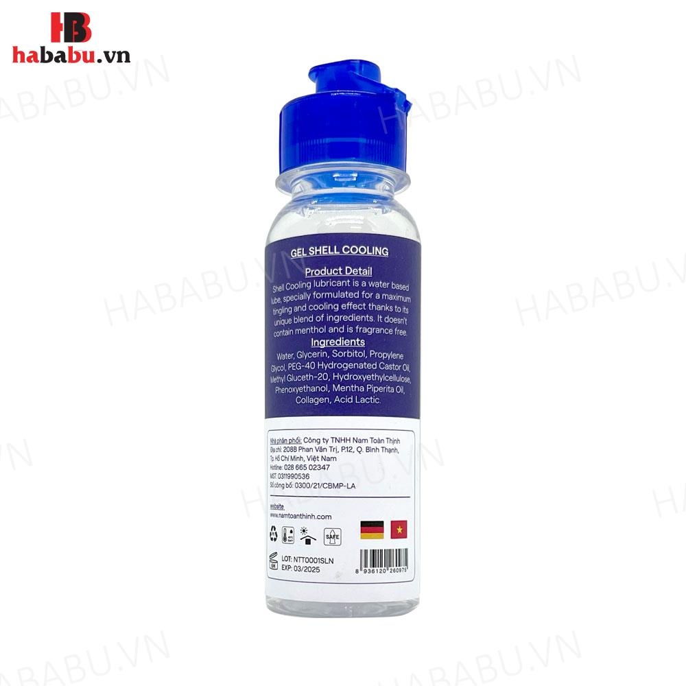 Gel bôi trơn tinh chất bạc hà Shell Cooling 100ml chính hãng
