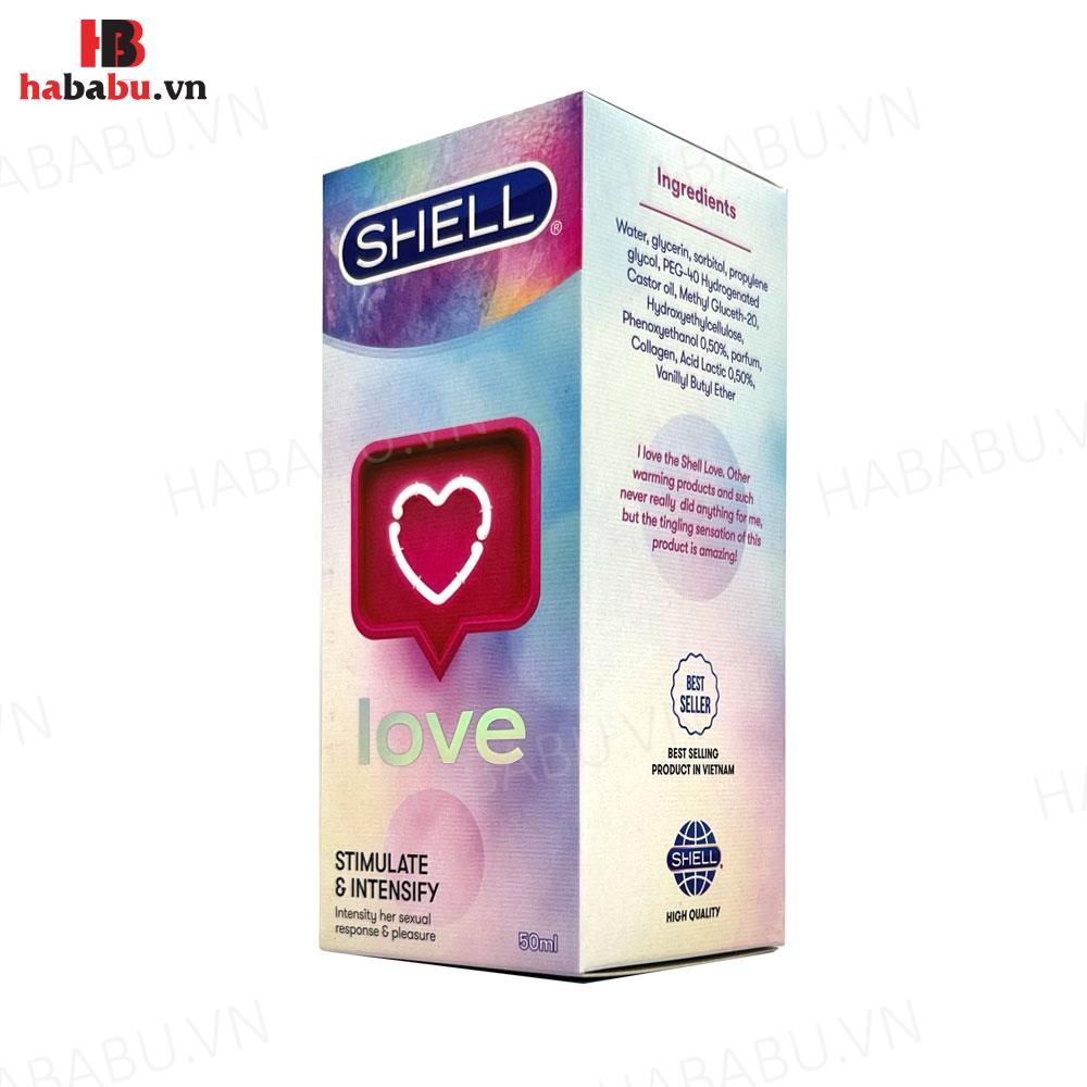 Gel bôi trơn tăng khoái cảm nữ Shell Love 50ml chính hãng