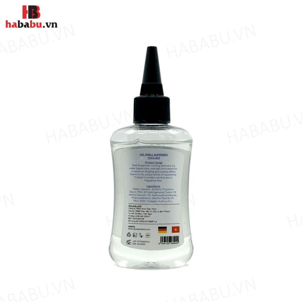 Gel bôi trơn hậu môn Shell Supermen Cooling 90ml chính hãng