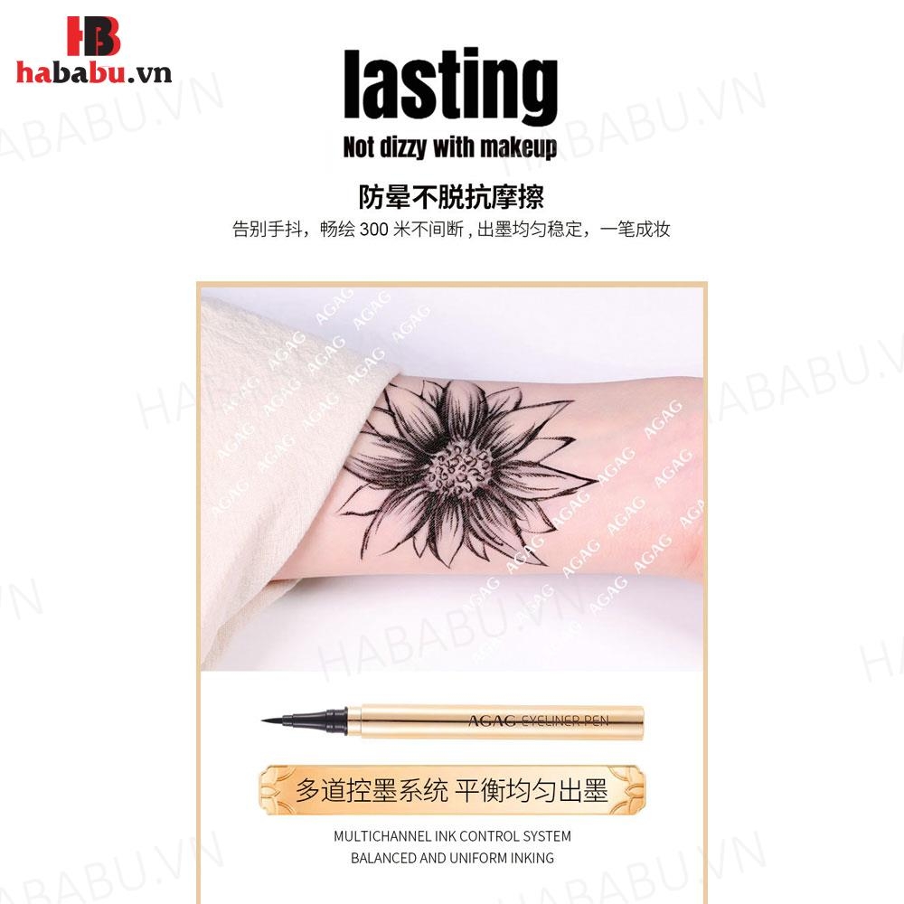 Kẻ mắt AGAG Eyeliner Pen kèm gương 1ml chính hãng
