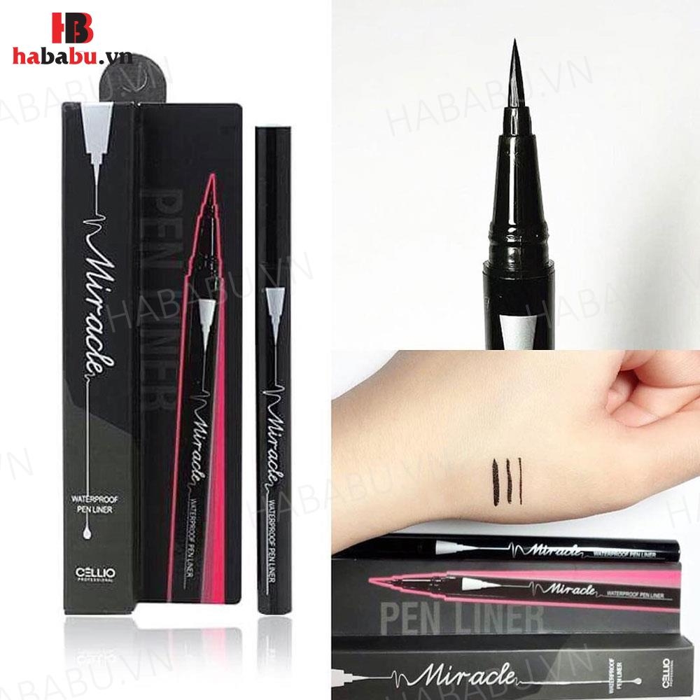 Kẻ mắt dạ Cellio Miracle Waterproof 2ml chính hãng