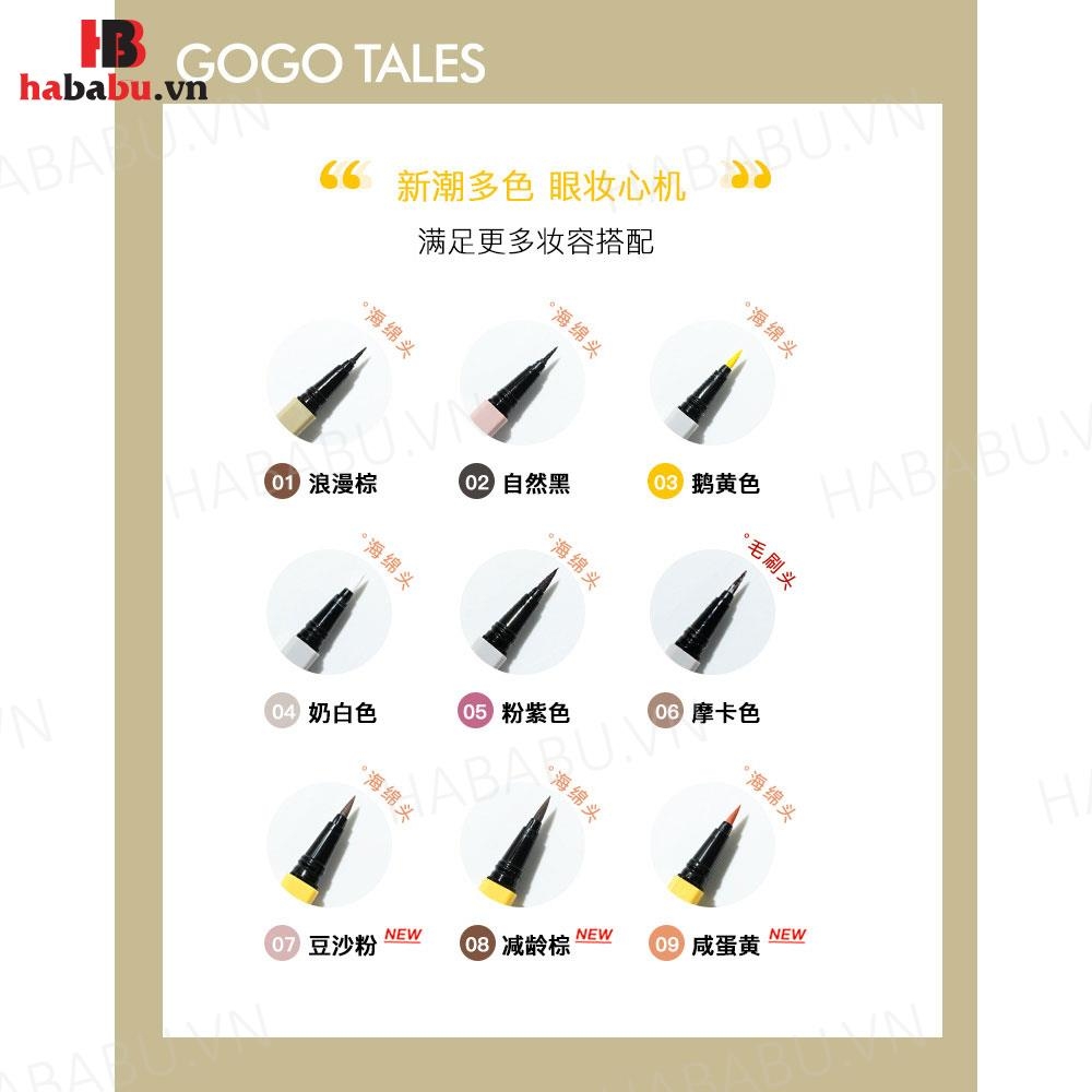Kẻ mắt Gogo Tales Fine Makeup Eyeliner màu 01 0.6gr chính hãng