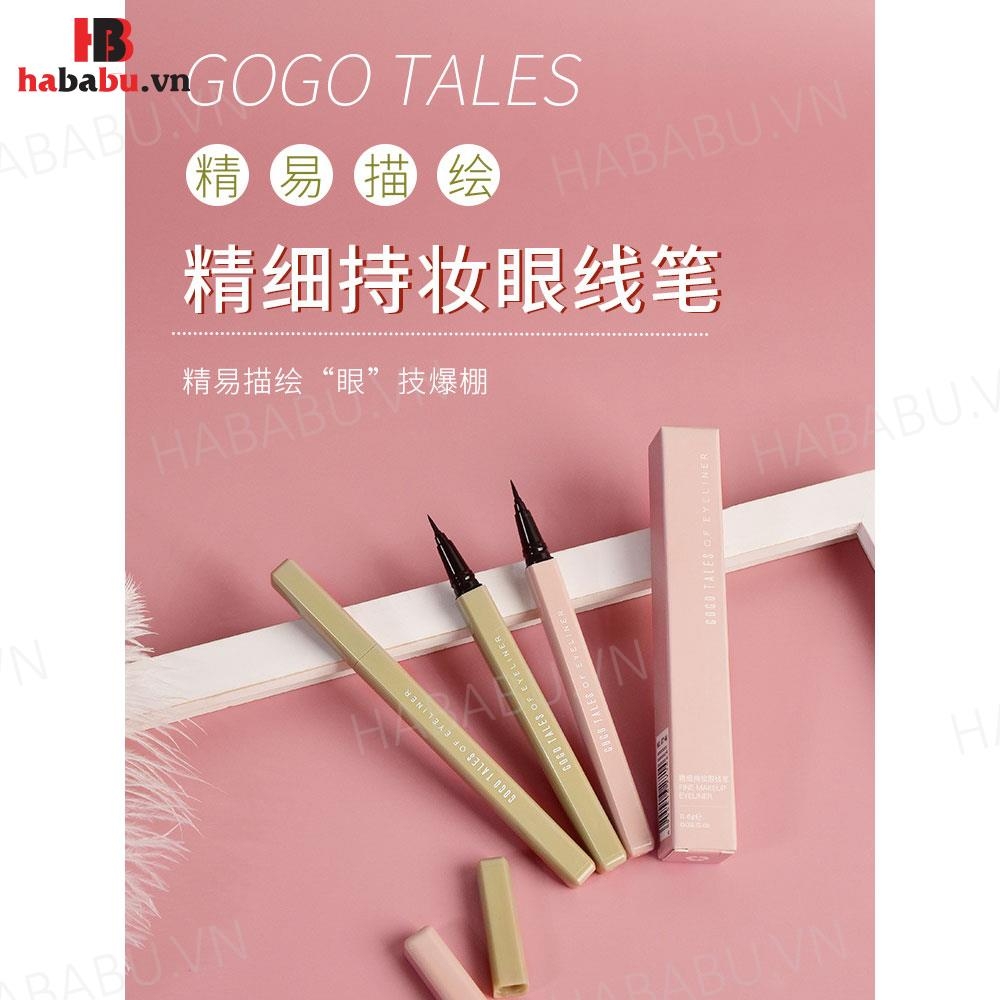 Kẻ mắt Gogo Tales Fine Makeup Eyeliner màu 01 0.6gr chính hãng