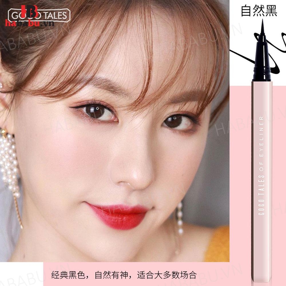 Kẻ mắt Gogo Tales Fine Makeup Eyeliner màu 01 0.6gr chính hãng