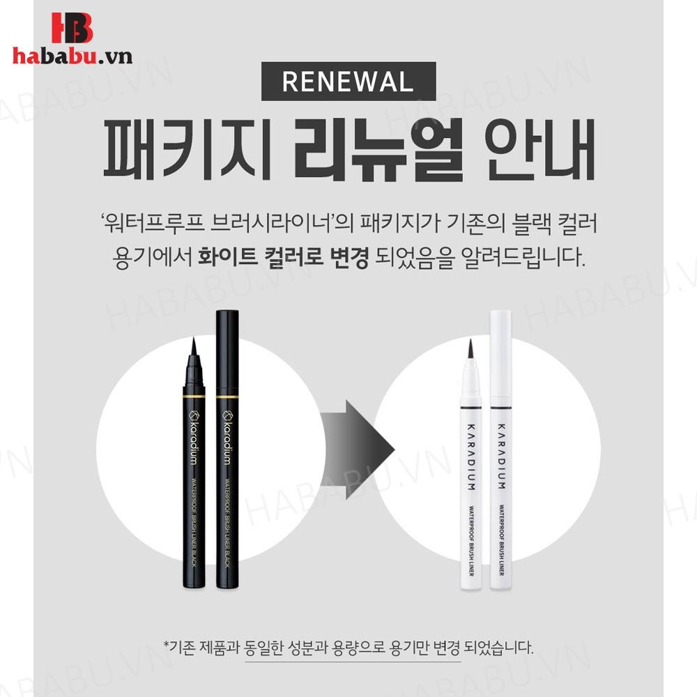 Kẻ mắt Karadium Waterproof Brush Liner 11gr chính hãng