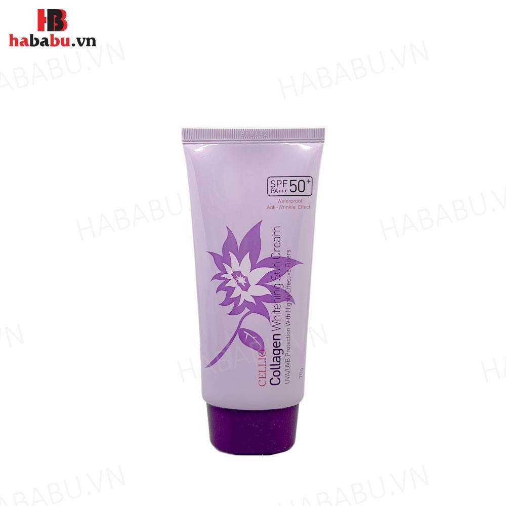 Kem chống nắng Cellio Collagen Whitening Sun Cream 70gr chính hãng