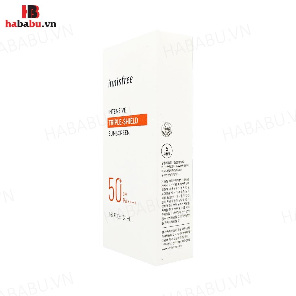 Kem chống nắng Innisfree Triple-Shield SPF50+ PA++++ 50ml chính hãng