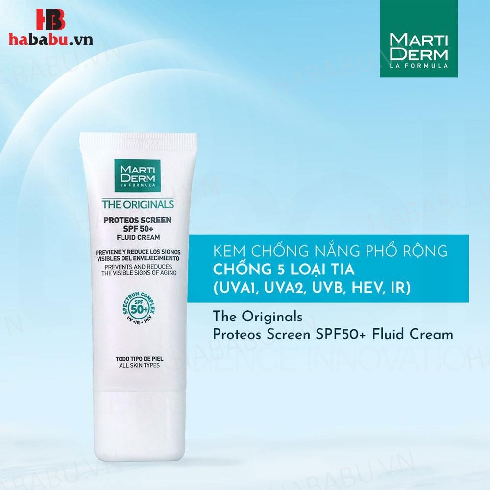 Kem chống nắng Marti Derm The Originals Fluid Cream 40ml chính hãng