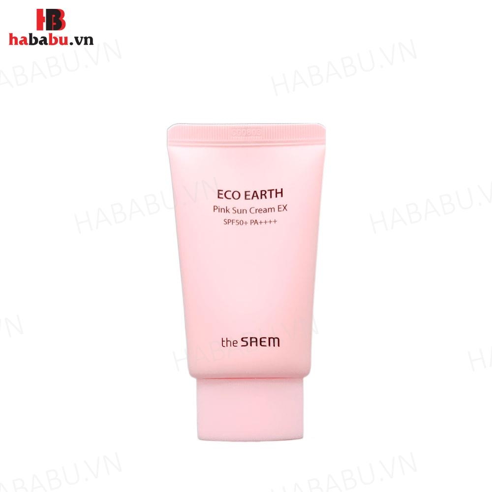 Kem chống nắng The Saem Eco Earth Pink Sun Cream Ex 50ml chính hãng