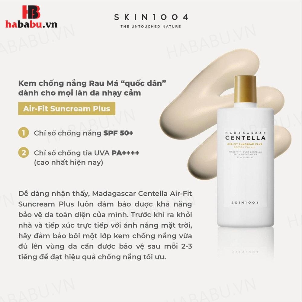 Kem chống nắng Skin1004 Madagascar Centella Air-Fit SunCream 50ml chính hãng