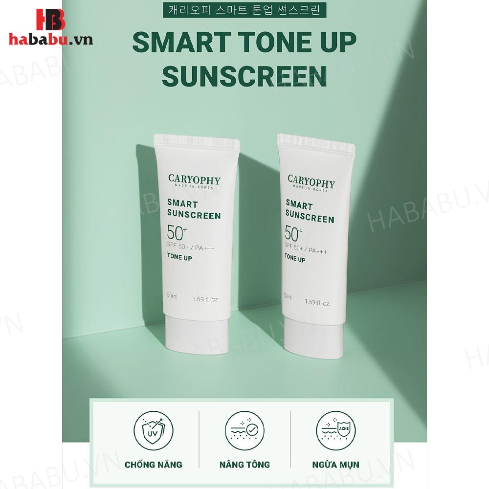 Kem chống nắng 3in1 Caryophy Smart Sunscreen Tone Up 50ml chính hãng