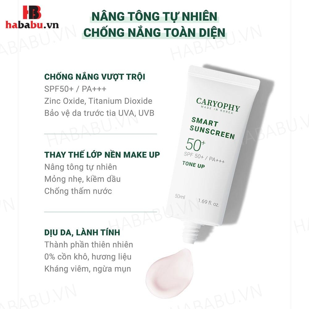 Kem chống nắng 3in1 Caryophy Smart Sunscreen Tone Up 50ml chính hãng