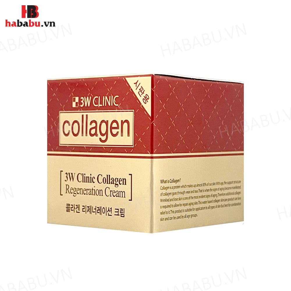 Kem dưỡng trắng 3W Clinic Collagen Regeneration Cream 60ml chính hãng