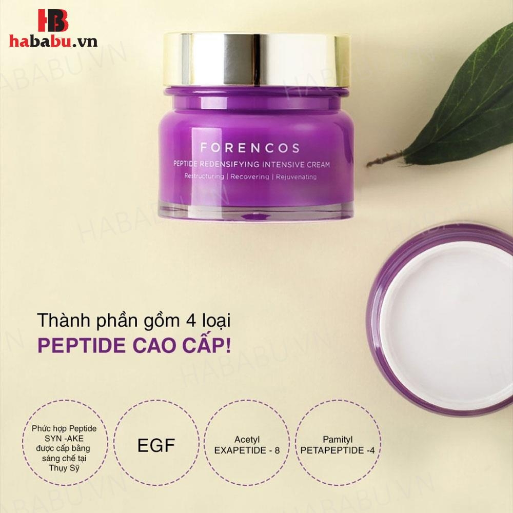 Kem dưỡng Forencos Peptide Redensifying Intensive Cream 10g chính hãng