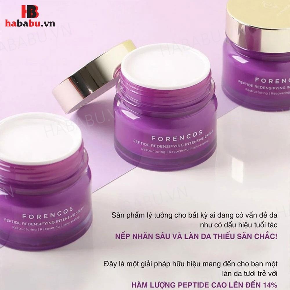 Kem dưỡng Forencos Peptide Redensifying Intensive Cream 10g chính hãng