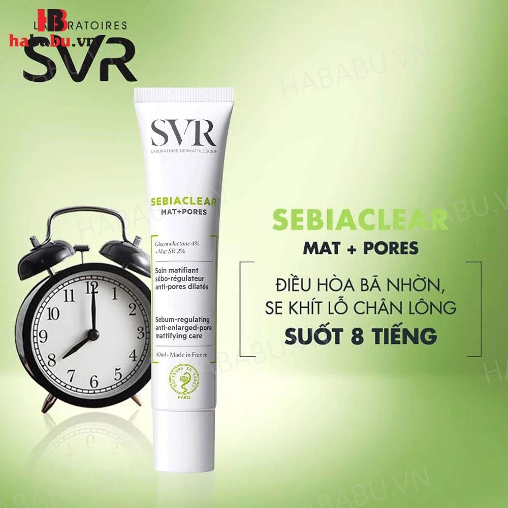 Kem dưỡng SVR Sebiaclear Gluconolactone 4% + Mat SR 2% 40ml chính hãng