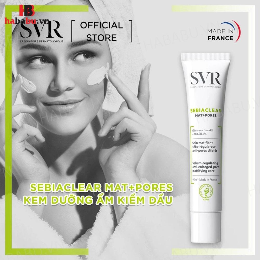 Kem dưỡng SVR Sebiaclear Gluconolactone 4% + Mat SR 2% 40ml chính hãng