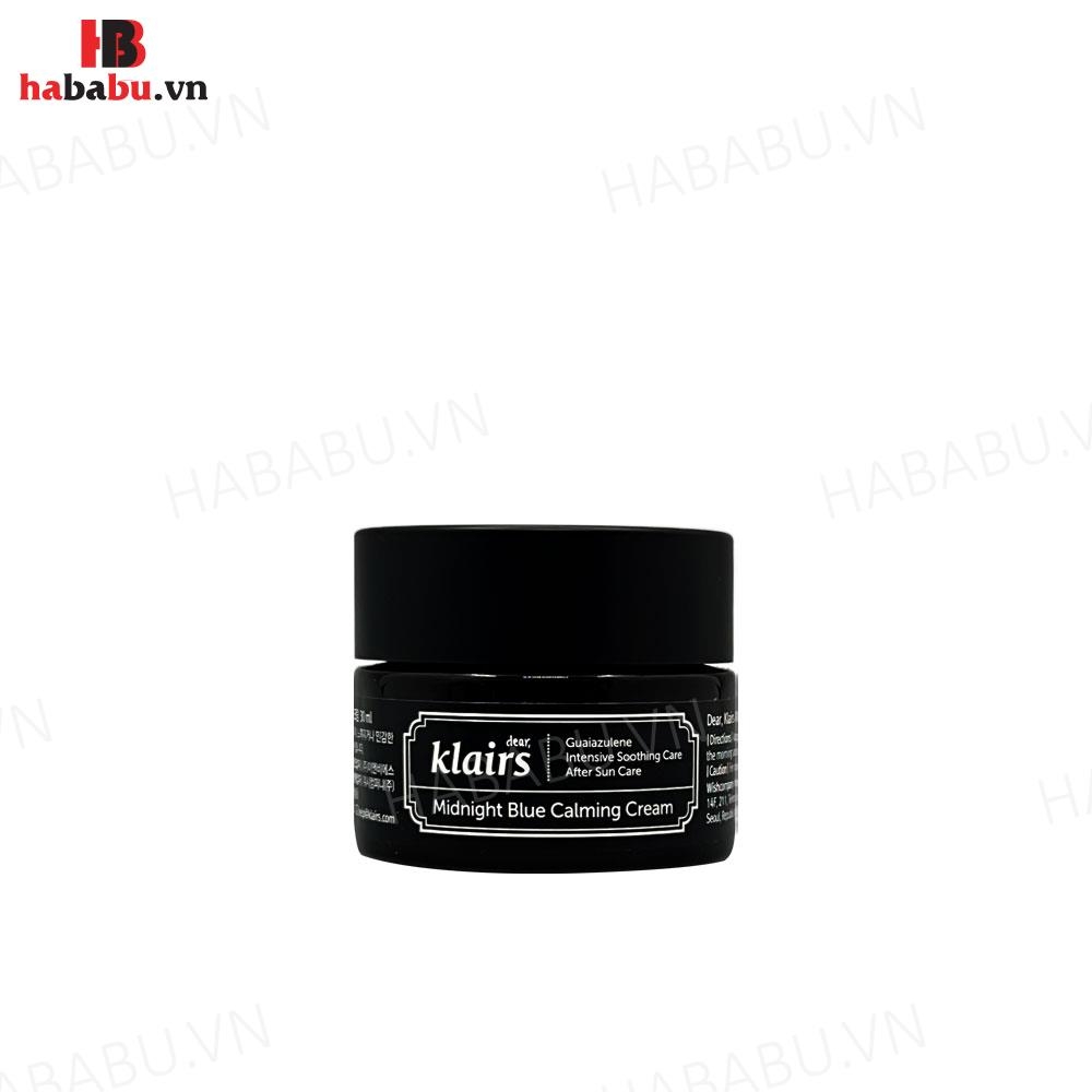 Kem dưỡng da Dear Klairs Midnight Blue Calming Cream 30ml chính hãng