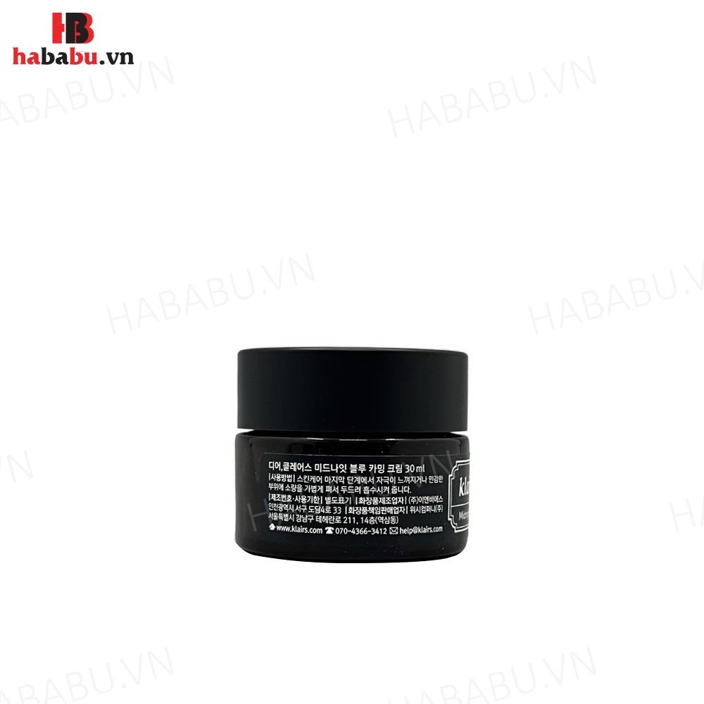 Kem dưỡng da Dear Klairs Midnight Blue Calming Cream 30ml chính hãng