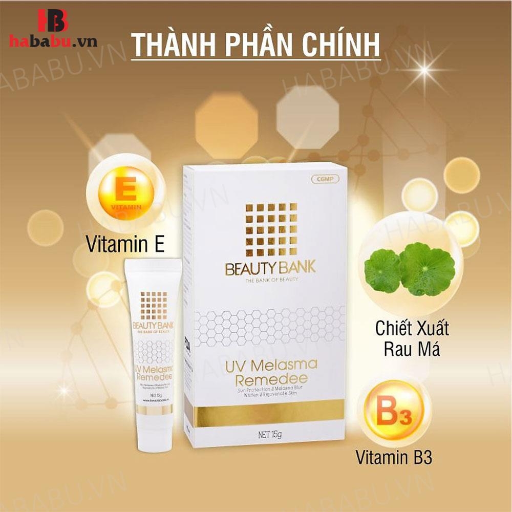 Kem mờ nám Beauty Bank UV Melasma Remedee 15gr chính hãng